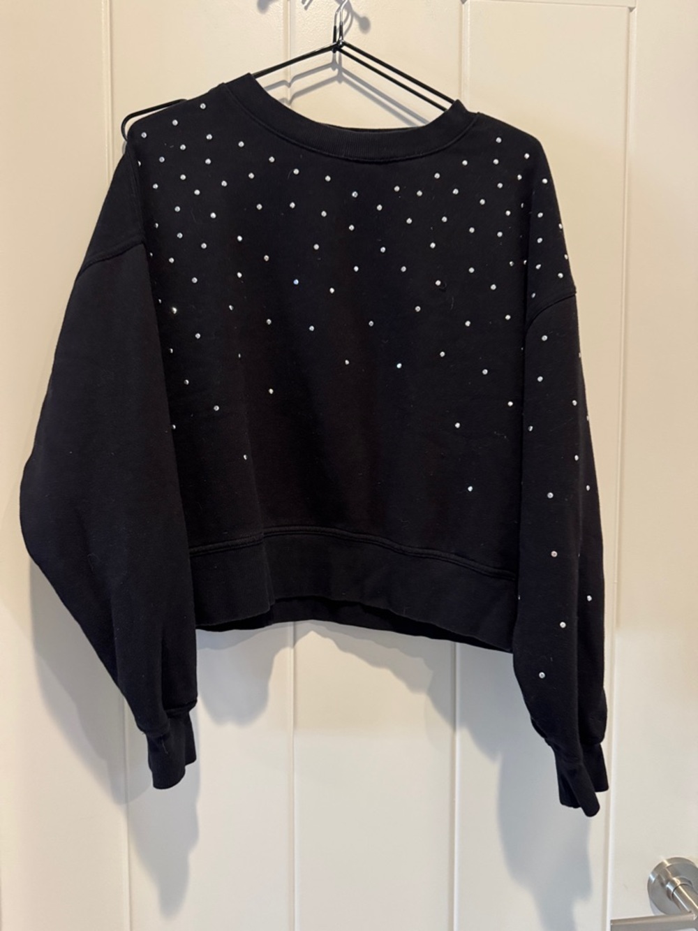 PINK Victoria's Secret Black Rhinestone Sweatshirt